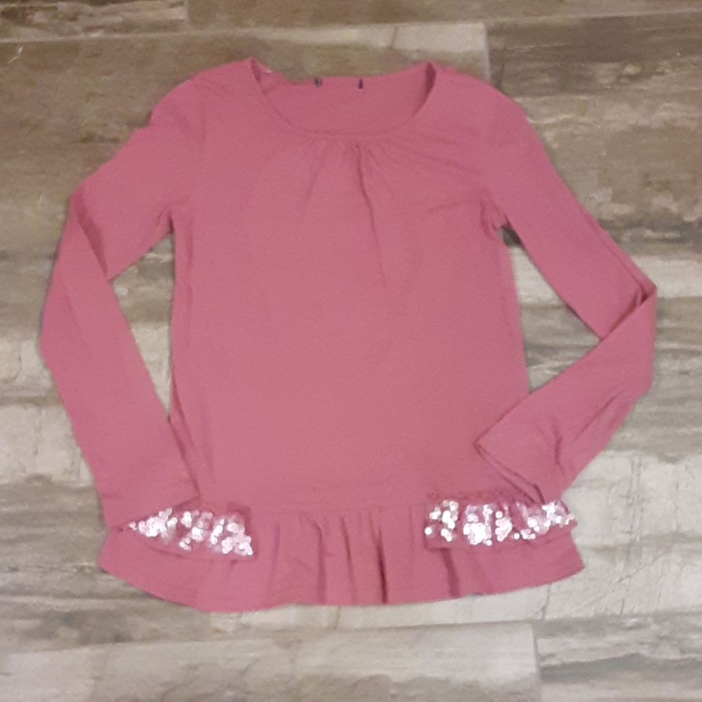 Girls size large long sleeve top with sequins